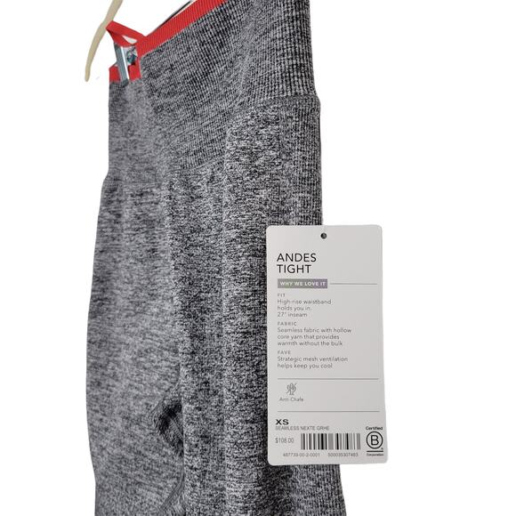 ATHLETA Andes High Rise 27" Gray Red Seamless Tight Legging Women Sz XS - Picture 9 of 11
